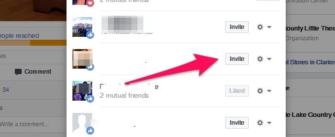 Invite Facebook users to like your page from a boosted post